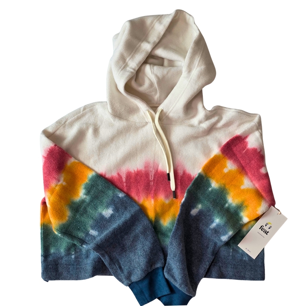 Feat Sunset Lover BlanketBlend Crop Hoodie Oversized Multi-Color Size L